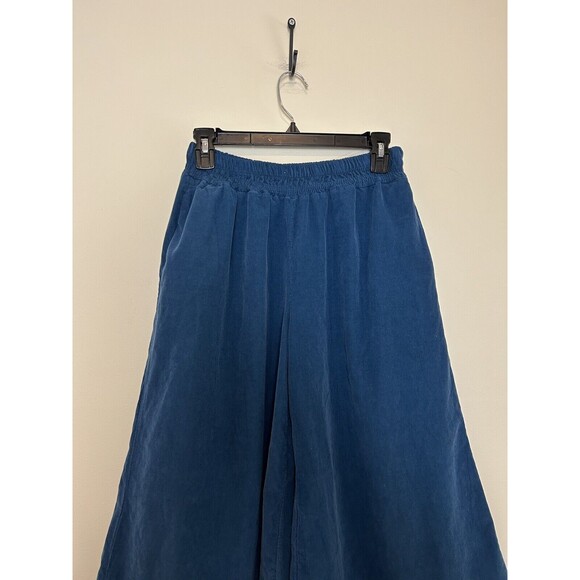 TG.U Blue Corduroy Wide Leg Pants Made In Italy Size Small - Picture 2 of 7